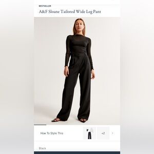 Abercrombie Sloane Trouser Black. Size 27/4.